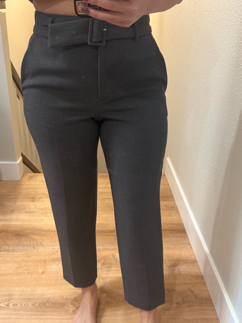 Dark Gray Petite Work Pants